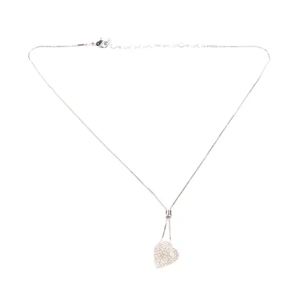 Necklace, in Silver, Metal (metallic, metallized), Swarovski