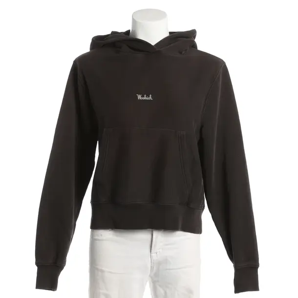 Hoodie, in Black, Cotton, Woolrich
