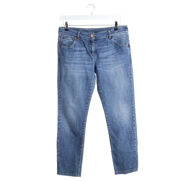 Jeans Straight Fit in Blau, Baumwolle, Brunello Cucinelli