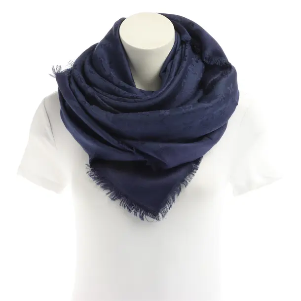 Shawl, in Blue, Silk, Louis Vuitton
