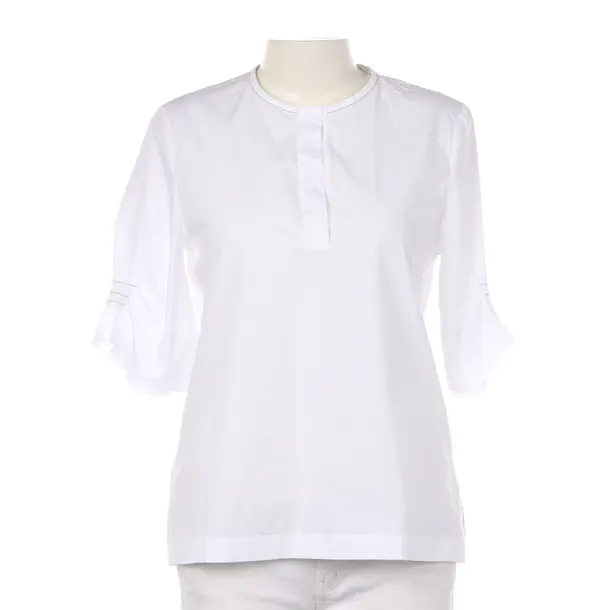 Blouse in White, Cotton, Peserico