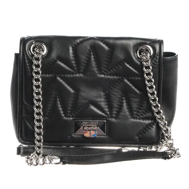 Schultertasche in Schwarz, Leder, Jimmy Choo