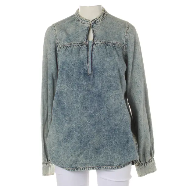 Bluse in Blau, Baumwolle, Ganni