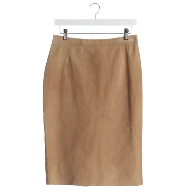 Skirt in Brown, Leather, Emilio Pucci