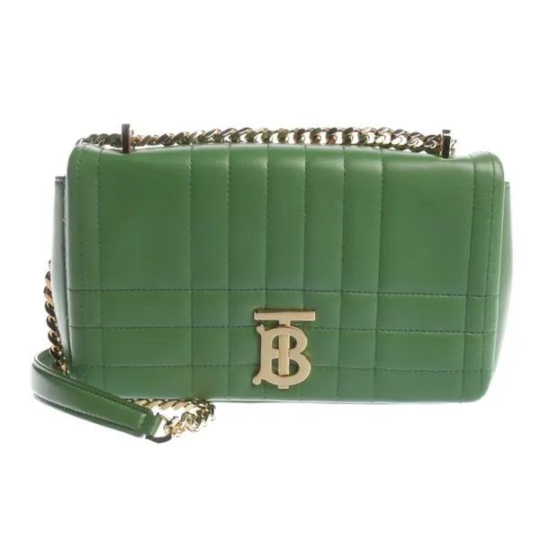 Shoulder Bag in Green, Leather, Burberry