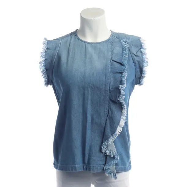 Top in Blue, Cotton, Closed