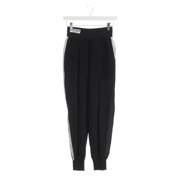 Hose in Schwarz, Seide, Fendi