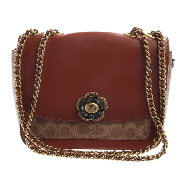 Schultertasche in Braun, Leder, Coach