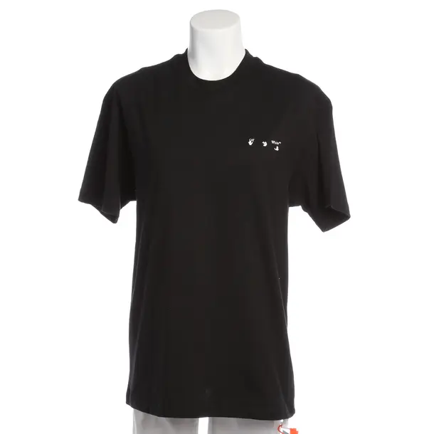 Shirt in Schwarz, Baumwolle, Off-White