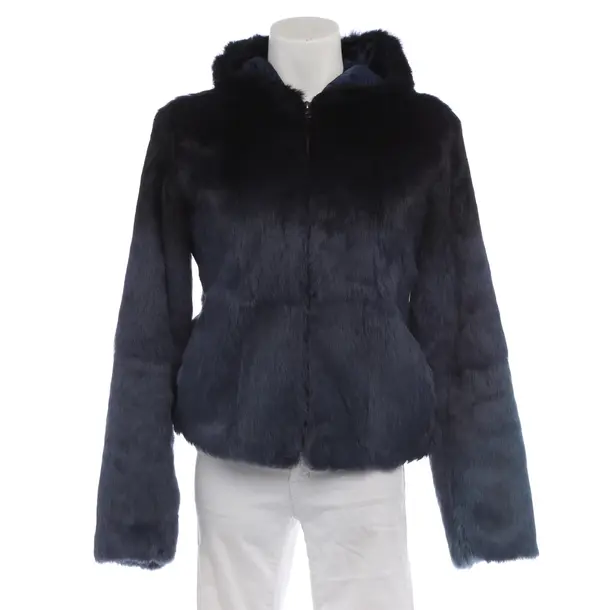 Mid-Season Jacket in Blue, Fur, Red Valentino
