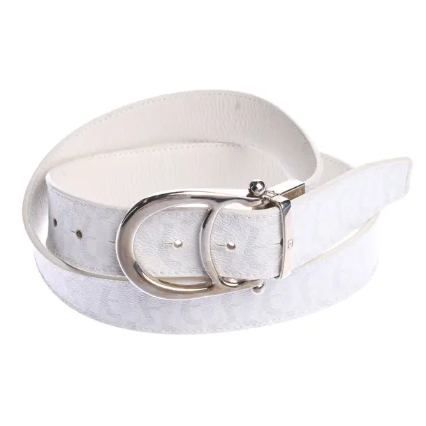 Gürtel in Weiß, Leder, Aigner