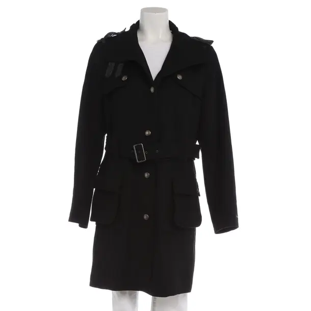 Wintermantel in Schwarz, Wolle, Barbour