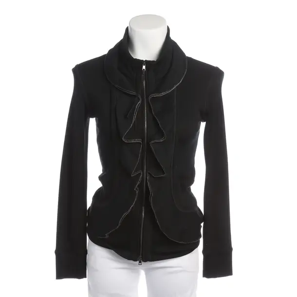 Zip-up Hoodie in Black, Cotton, Marc Cain Sports