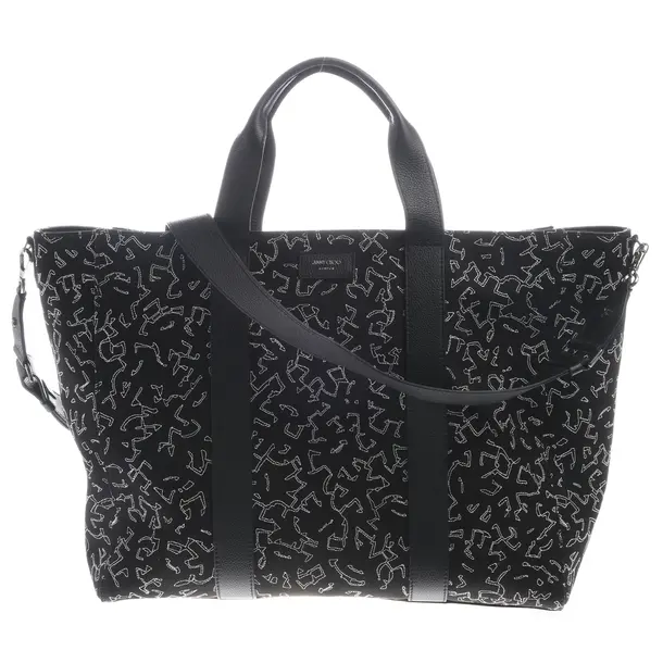 Shopper Bag in Black, Cotton, Jimmy Choo