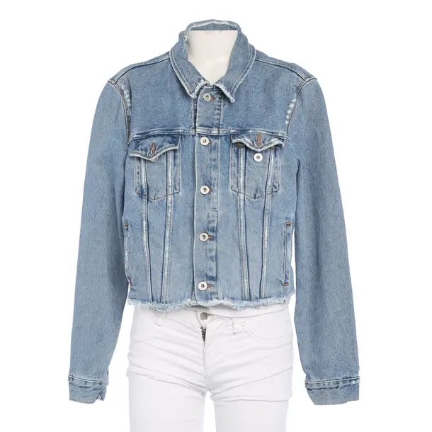 Denim Jacket in Blue, Cotton, Off-White