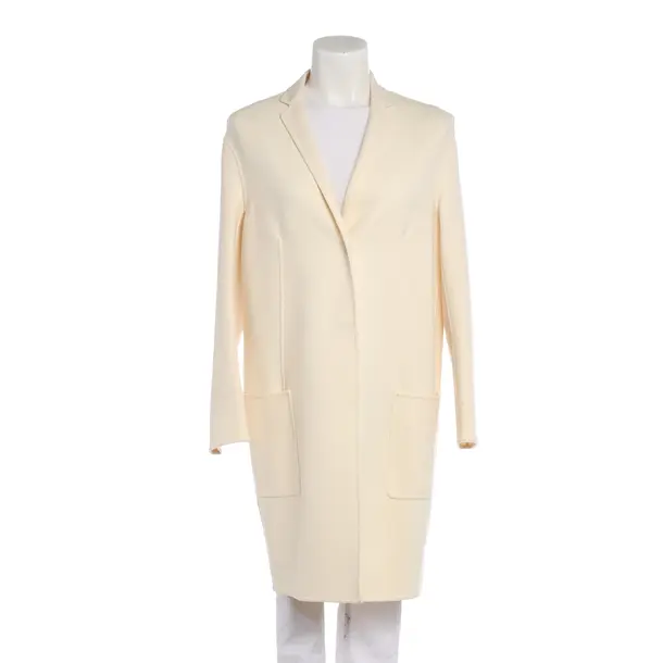 Mid-Season Coat in White, Wool, Odeeh