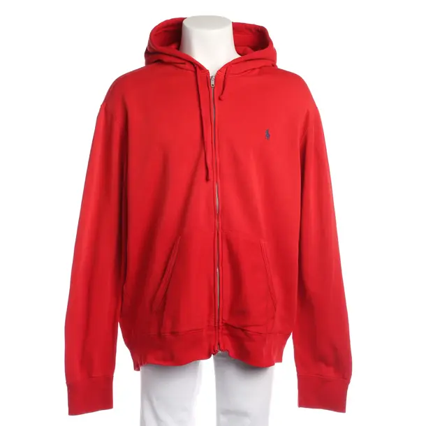 Zip-Up Hoodie in Red, Cotton, Polo Ralph Lauren