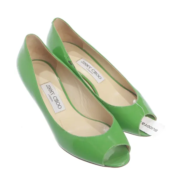 Peep Toes in Green, , Jimmy Choo
