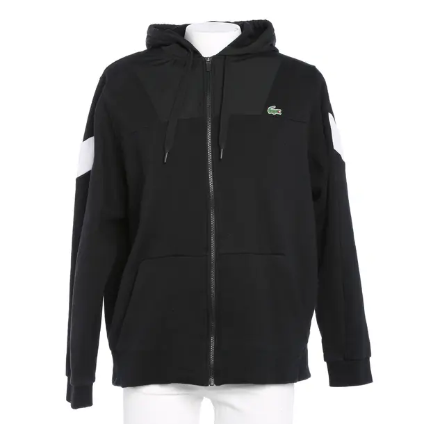 Zip-Up Hoodie in Black, Cotton, Lacoste