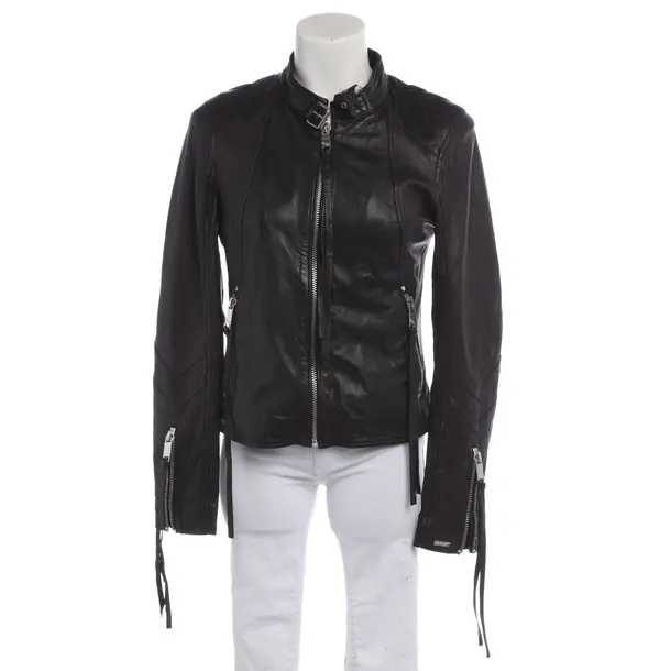 LeatherJacket in Black, Leather, Maje