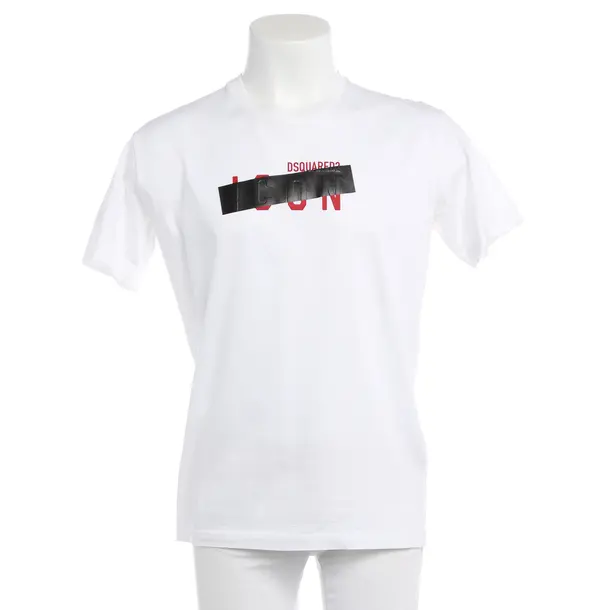T-Shirt in Weiß, Baumwolle, Dsquared