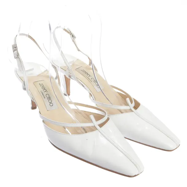 Slingbacks in White, , Jimmy Choo