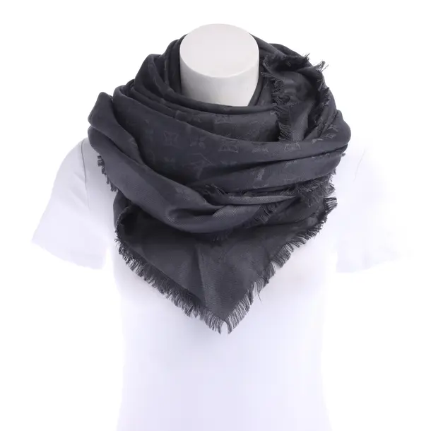 Shawl in Gray, Silk, Louis Vuitton