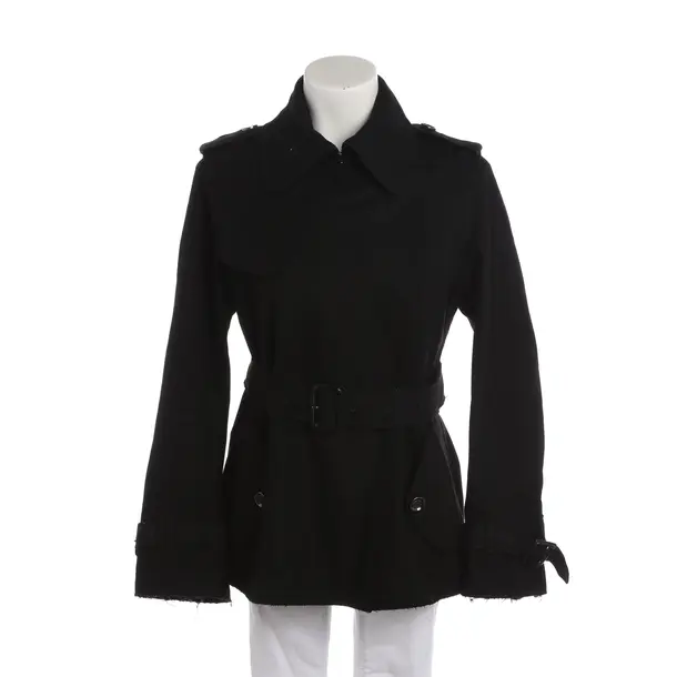 Mid-Season Coat, in Black, Wool, Burberry