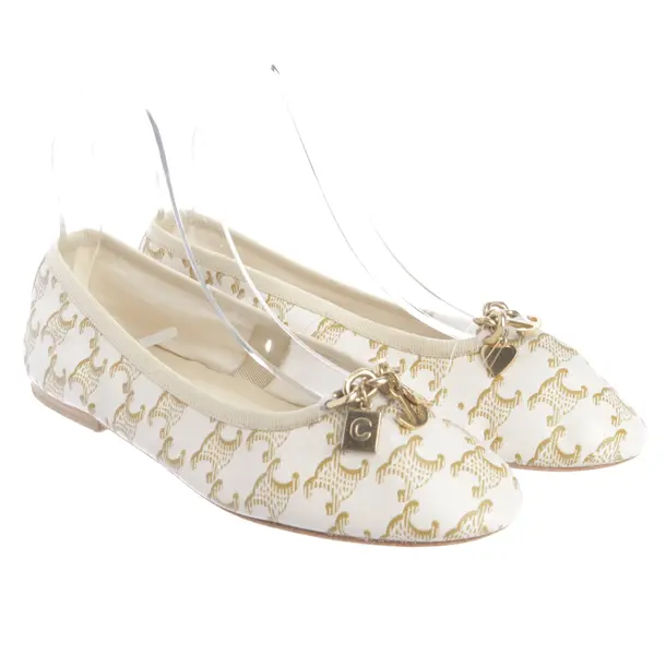 Ballet Flats in White, , Céline