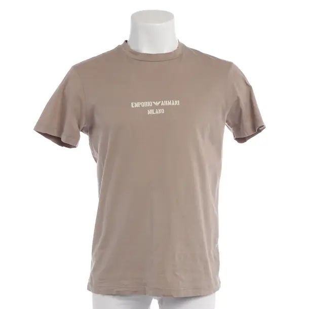 T-Shirt in Brown, Cotton, Emporio Armani