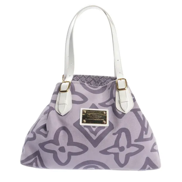 Shoulder Bag in Purple, Cotton, Louis Vuitton