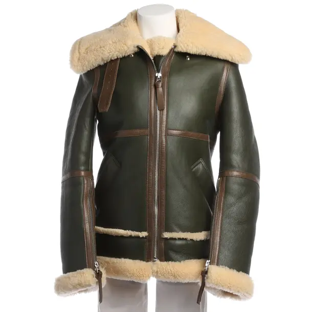 Lederjacke in Grün, Leder, Acne Studios