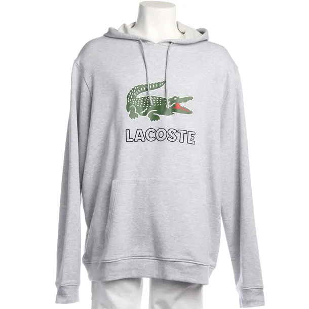 Hoodie in Grau, Baumwolle, Lacoste