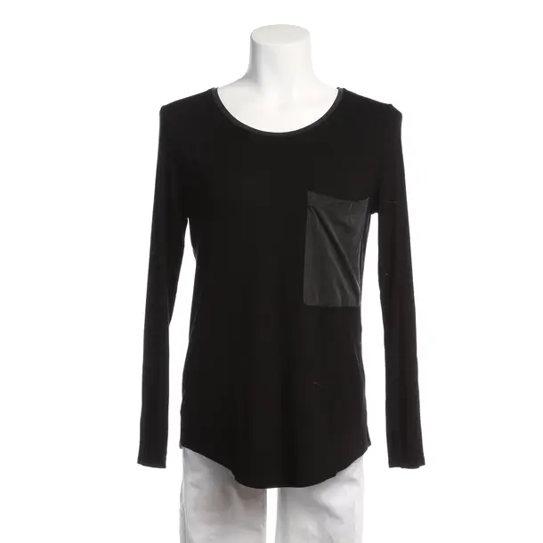 Long Sleeve Shirt in Black, Viscose, American Vintage