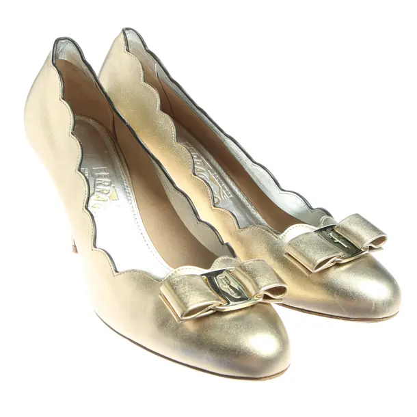 Pumps in Metallic, , Salvatore Ferragamo