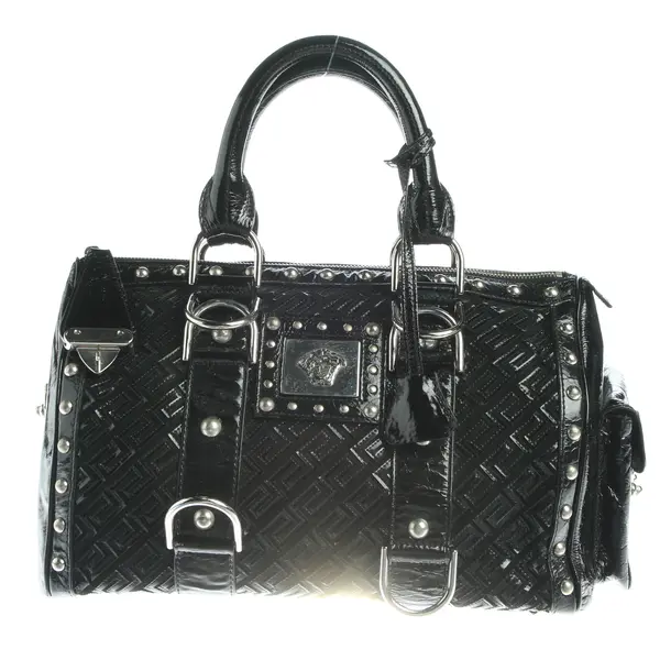 Handbag in Black, Leather, Versace