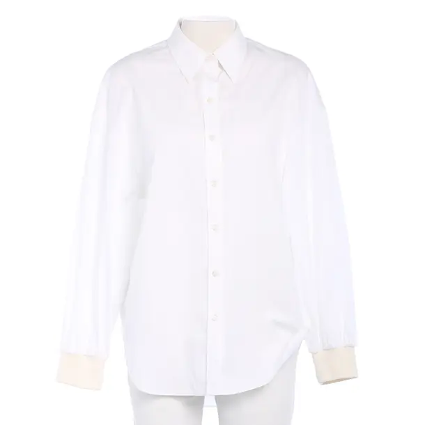 Bluse in Weiß, Baumwolle, Alexander McQueen