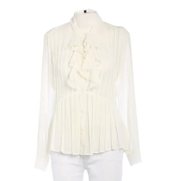 Bluse in Weiß, Polyester, Alexander McQueen