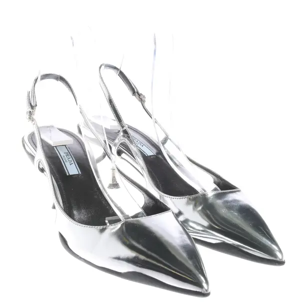 Slingbacks in Metallic, , Prada