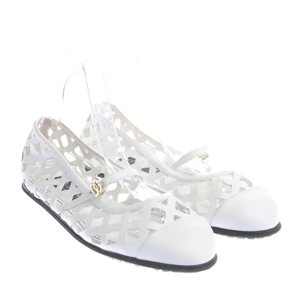 Ballet Flats in White, , Dolce & Gabbana