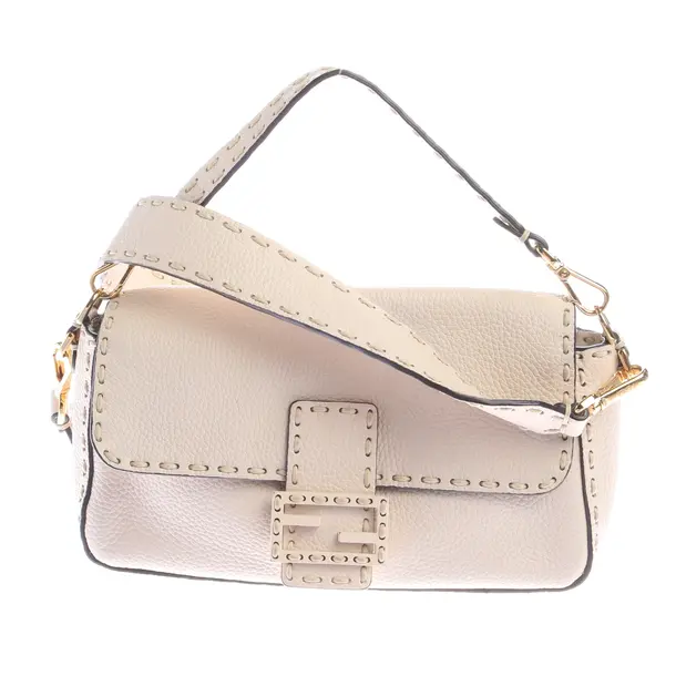 Shoulder Bag in White, Leather, Fendi