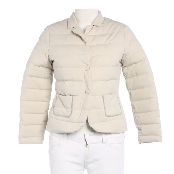 Mid-Season Jacket in White, Cotton, Fabiana Filippi