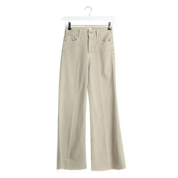 Flared Jeans in White, Cotton, Mother