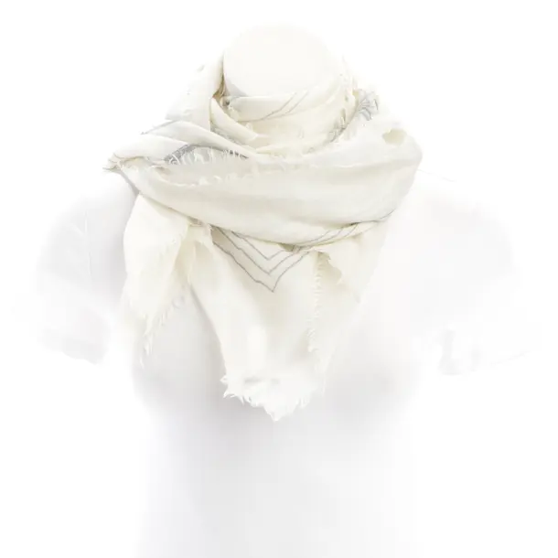 Shawl in White, Cashmere, Iris von Arnim
