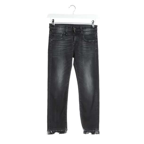 Jeans Slim Fit in Schwarz, Baumwolle, R13