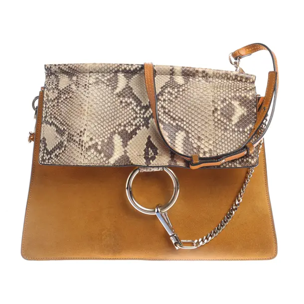 Schultertasche in Orange, Leder, Chloé