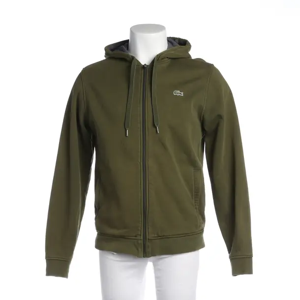 Zip-Up Hoodie in Green, Cotton, Lacoste