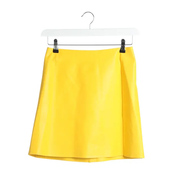 Skirt in Yellow, Leather, Ralph Lauren Purple Label