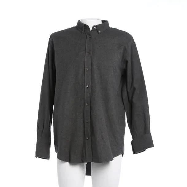 Camicia, in Grigio, Cotone, Chiuso