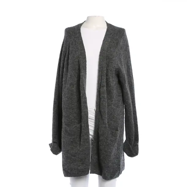 Cardigan, in Gray, Wool, Delicatelove